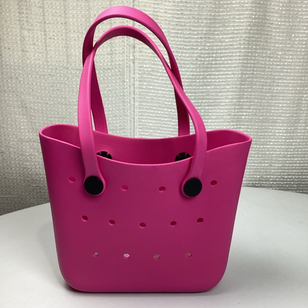 New without tag Large Pink Rubber Beach Tote Bag